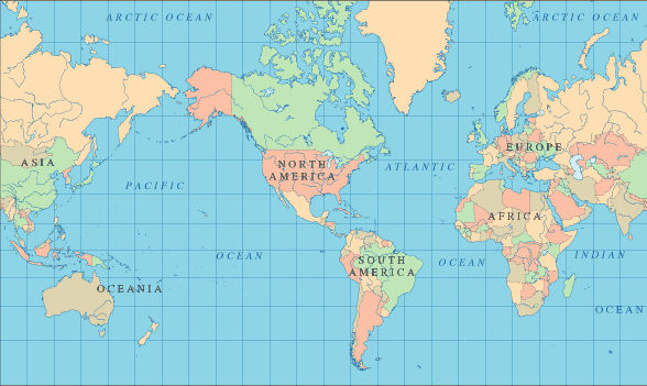 world map countries only